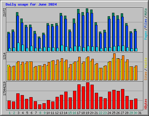 Daily usage for June 2024