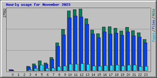 Hourly usage for November 2023