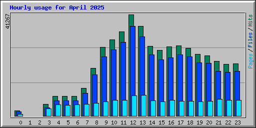 Hourly usage for April 2025