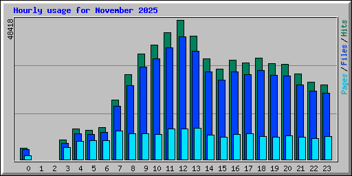Hourly usage for November 2025